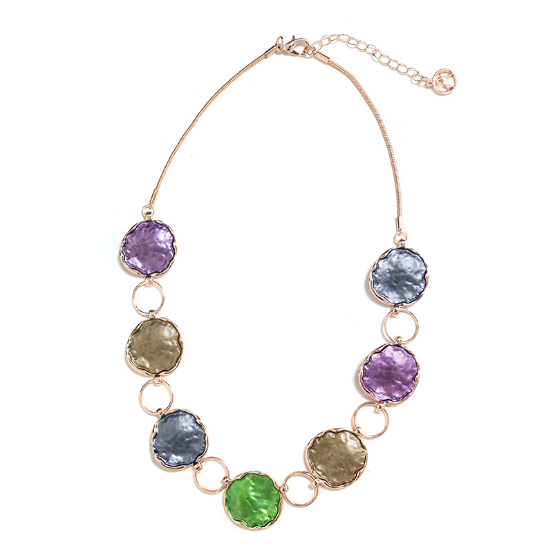 COLLANA CERCHI E TONDI SMALTATI - SW20823944B47