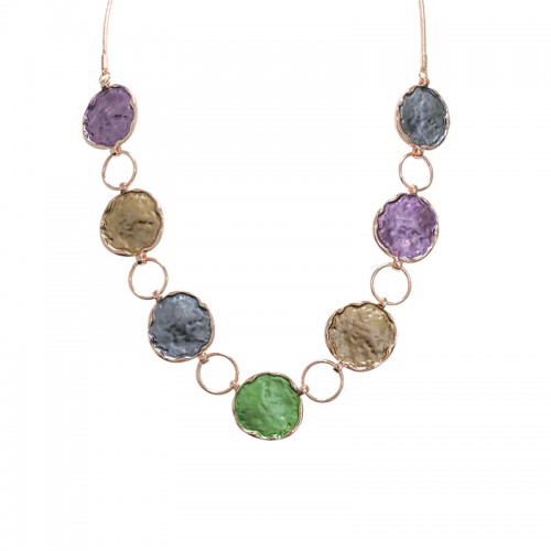 COLLANA CERCHI E TONDI SMALTATI - SW20823944B47