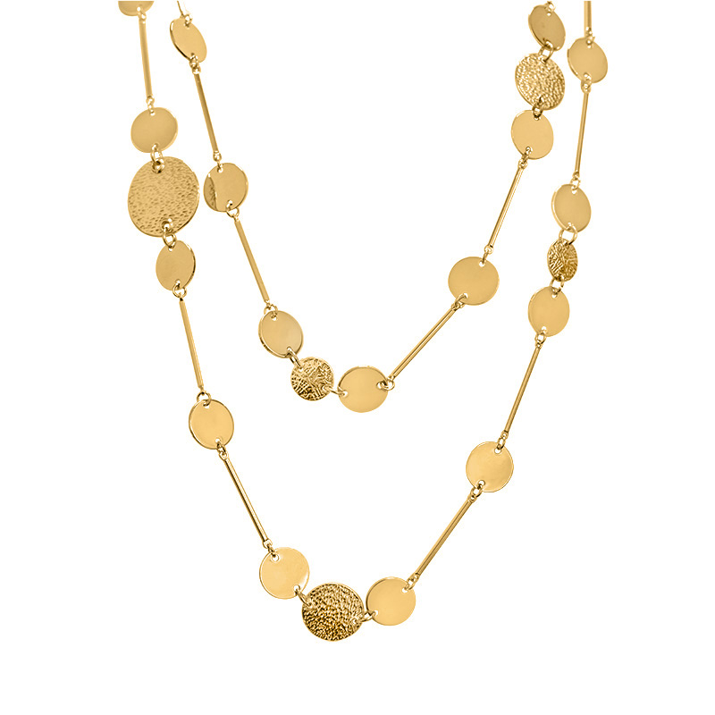 COLLANA LUNGA A DOPPIO FILO MULTIDISCO - SW23148E847