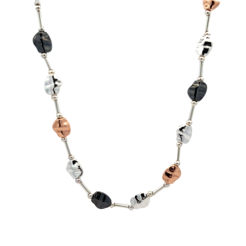 COLLANA TRICOLORE CON PEPITE - SW23464E867