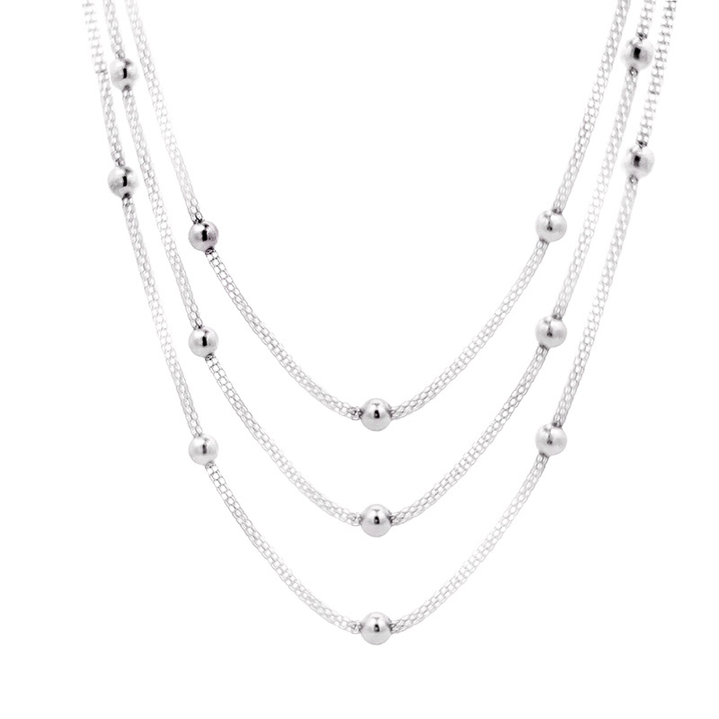 COLLANA LUNGA A TRE FILI CON SFERE - SW23984E941
