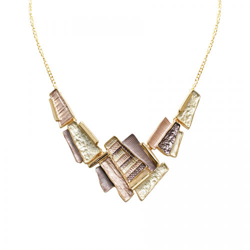 COLLANA TRAPEZIO IRREGOLARE SMALTATO - SW241008A359