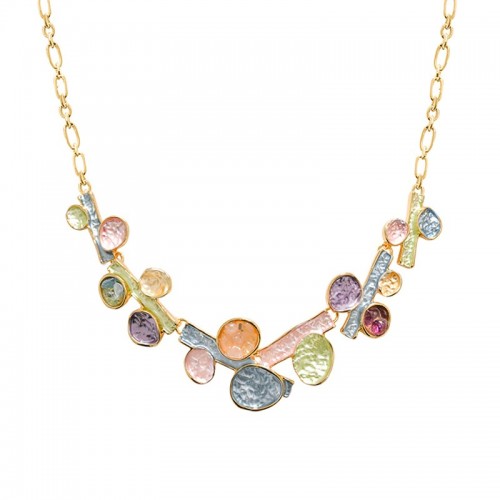 COLLANA SMALTATA CON PIETRE - SW24100A142