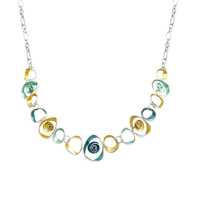 COLLANA FIORI SMALTATI - SW24100A151 COLLANA FIORI SMALTATI - SW24100A151