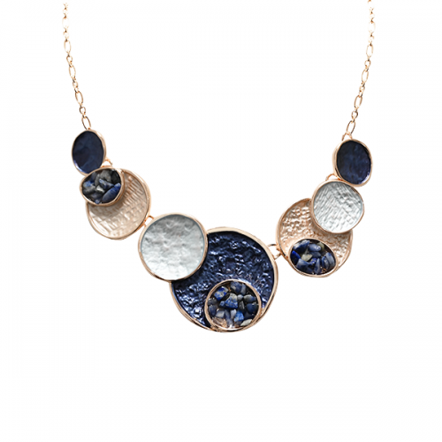 COLLANA DISCHI SMALTATI CON PIETRE - SW24100A351