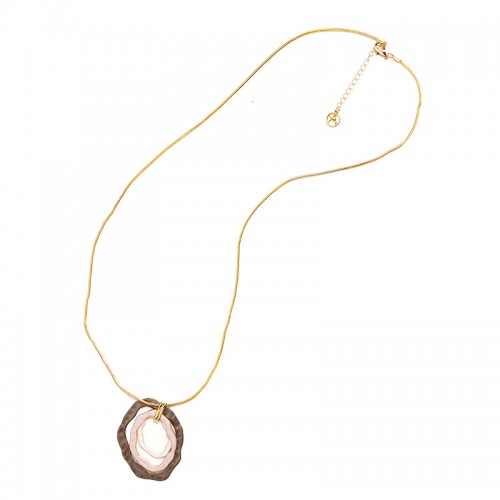 COLLANA LUNGA CON CIONDOLO STRATIFICATO SMALTATO - SW24100B810