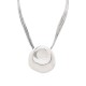 COLLANA MULTIFILO CON PENDENTE TONDO SPAZZOLATO & CERCHIO LUCIDO - SW241024B658 COLLANA MULTIFILO CON PENDENTE TONDO SPAZZOLATO & CERCHIO LUCIDO - SW241024B658