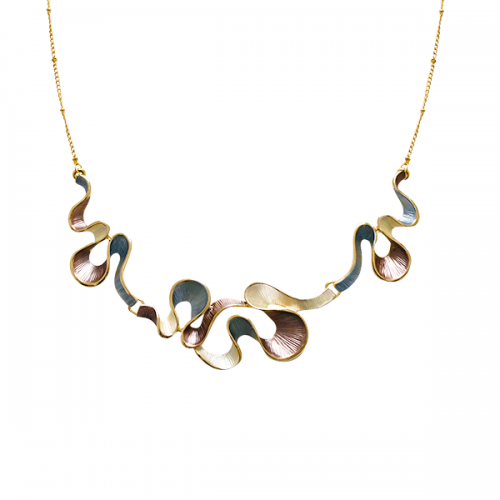 COLLANA ONDULATA SMALTATA A FORMA SERPENTE - SW24112A760