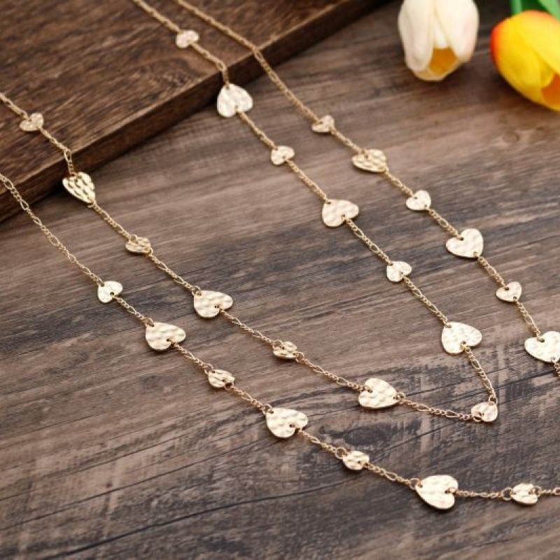 COLLANA LUNGA A DOPPIO FILO CON CUORI - SW241184A589