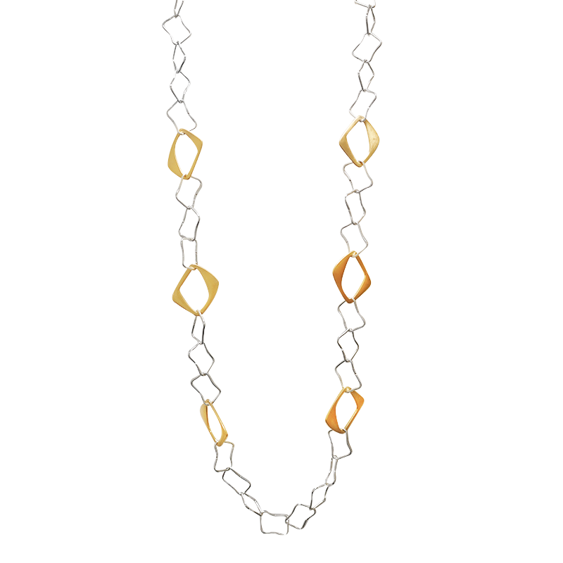 COLLANA LUNGA A CATENA GEOMETRICA - SW24166B42