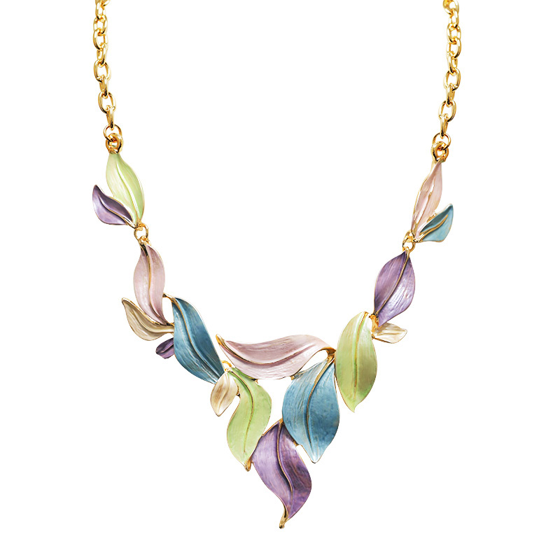 COLLANA FOGLIE SMALTATE - SW2488B805