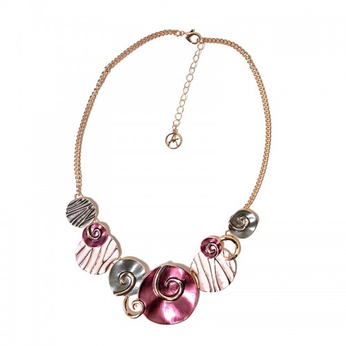 COLLANA TONDI SMALTATI CON SPIRALI - SW2488B808