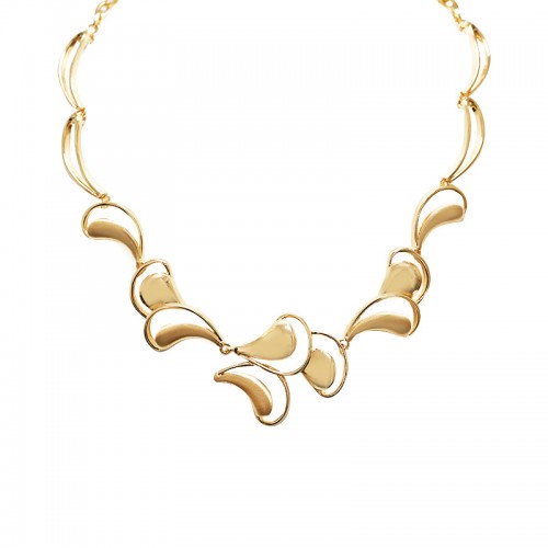 COLLANA CON PETALI TRAFORATI - SW25100B82