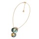 COLLANA CON DOPPIO CIONDOLO A SPIRALE SMALTATA - SW25100C475