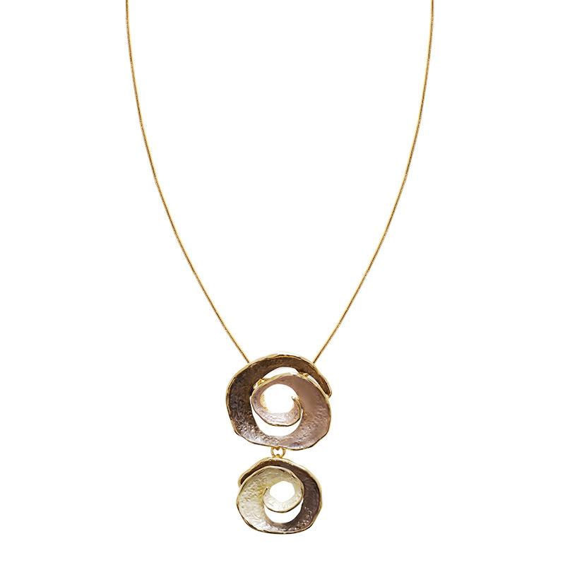 COLLANA CON DOPPIO CIONDOLO A SPIRALE SMALTATA - SW25100C475