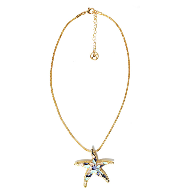 COLLANA CON CIONDOLO STELLA MARINA SMALTATA - SW25100C476