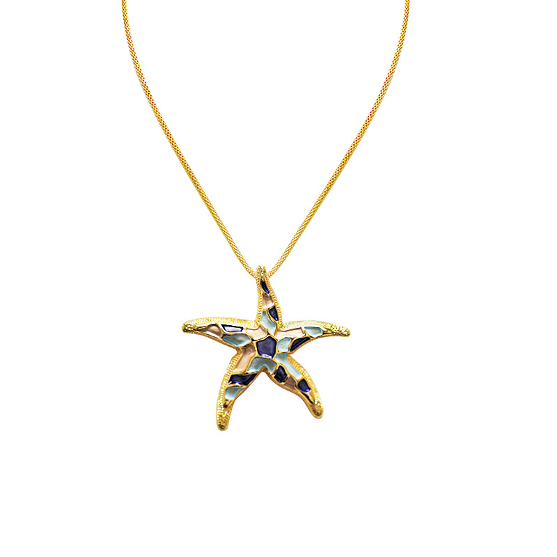 COLLANA CON CIONDOLO STELLA MARINA SMALTATA - SW25100C476