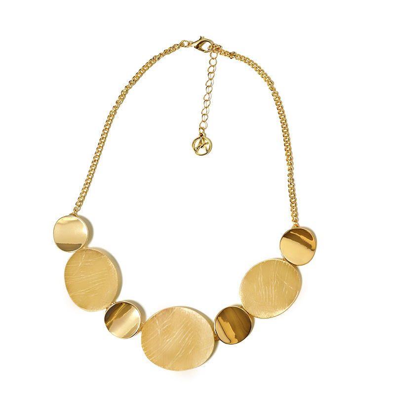COLLANA CON TONDI PIATTI ALTERNATI LUCIDI E SATINATI - SW251056B81 COLLANA CON TONDI PIATTI ALTERNATI LUCIDI E SATINATI - SW251056B81
