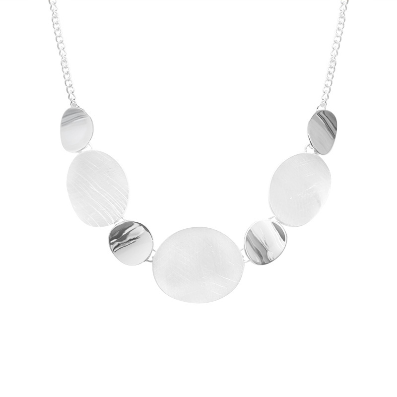 COLLANA CON TONDI PIATTI ALTERNATI LUCIDI E SATINATI - SW251056B81 COLLANA CON TONDI PIATTI ALTERNATI LUCIDI E SATINATI - SW251056B81