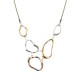 COLLANA CON CERCHI OVALI IRREGOLARI TRICOLOR - SW251088B86
