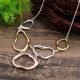 COLLANA CON CERCHI OVALI IRREGOLARI TRICOLOR - SW251088B86