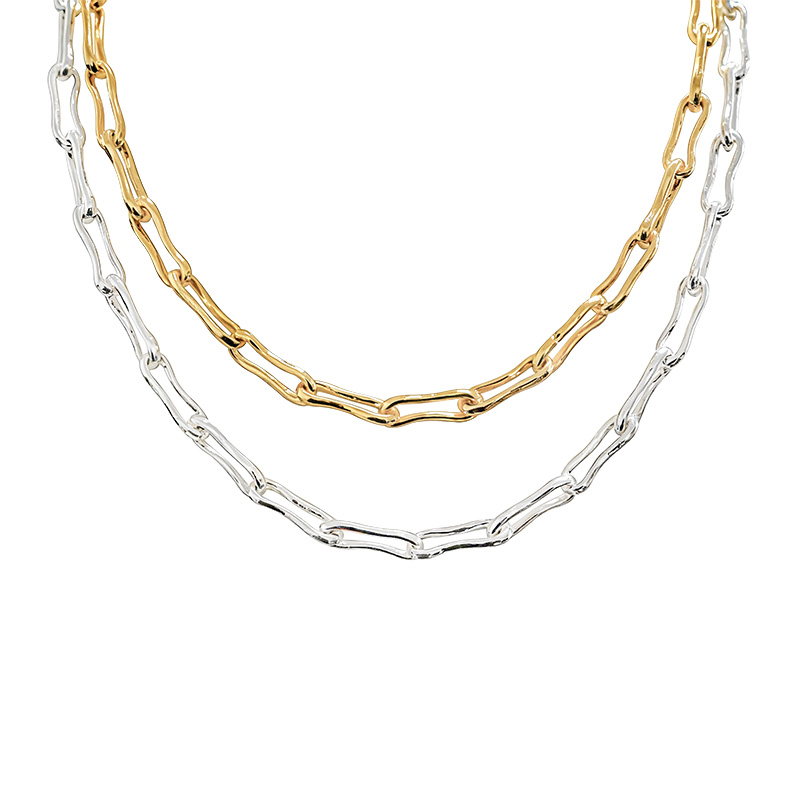 COLLANA DOPPIO FILO CON CATENA GRAFFETTA - SW251088C510