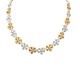 COLLANA BICOLORE FIORI CON STRASS - SW25108B45