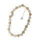 COLLANA BICOLORE FIORI CON STRASS - SW25108B45