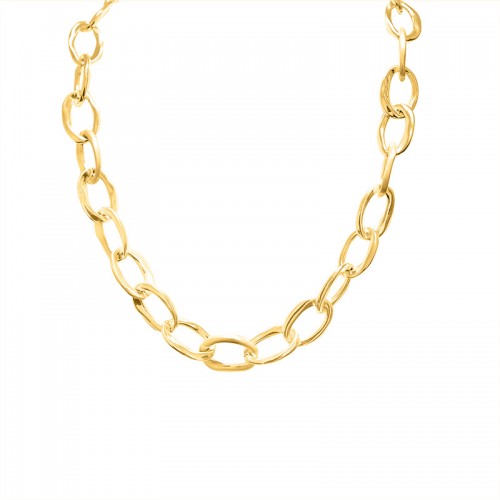 COLLANA CATENA A MAGLIE OVALI - SW25108B84