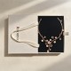 COLLANA CON RAMI FIORITI SMALTATI E STRASS - SW25112C422