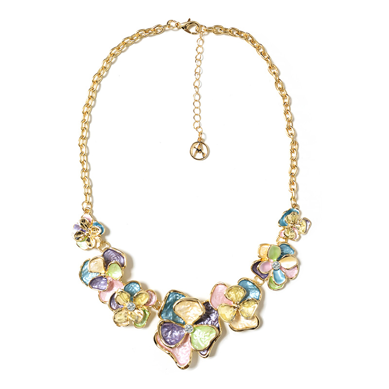 COLLANA CON FIORI SMALTATI - SW25116C420