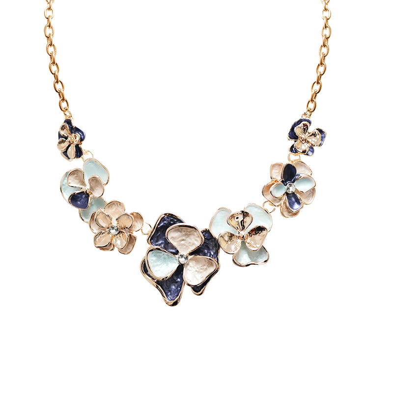 COLLANA CON FIORI SMALTATI - SW25116C420