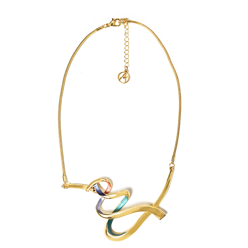 COLLANA CON LINEA SINUOSA SMALTATA - SW25116C427