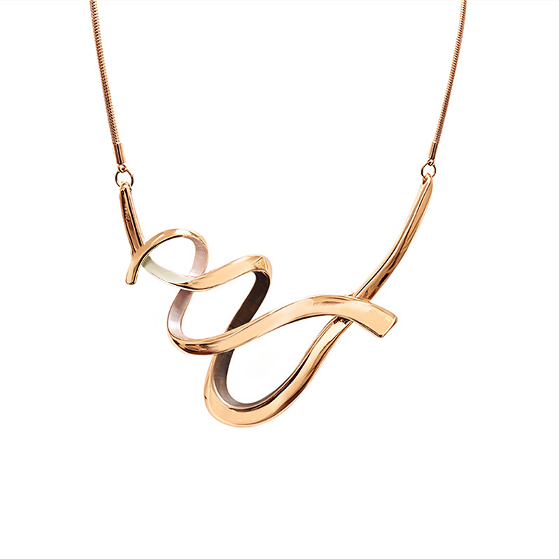 COLLANA CON LINEA SINUOSA SMALTATA - SW25116C427