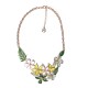 COLLANA CON FIORI E FOGLIE SMALTATI - SW25116C430