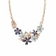 COLLANA CON FIORI E FOGLIE SMALTATI - SW25116C430