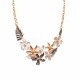 COLLANA CON FIORI E FOGLIE SMALTATI - SW25116C430