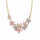 COLLANA CON FIORI E FOGLIE SMALTATI - SW25116C430