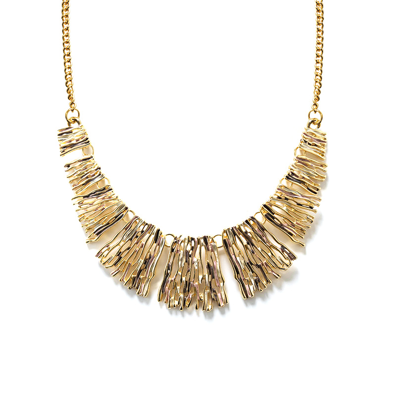 COLLANA CON LAMELLE SMALTATE EFFETTO FRANGE - SW25116C450
