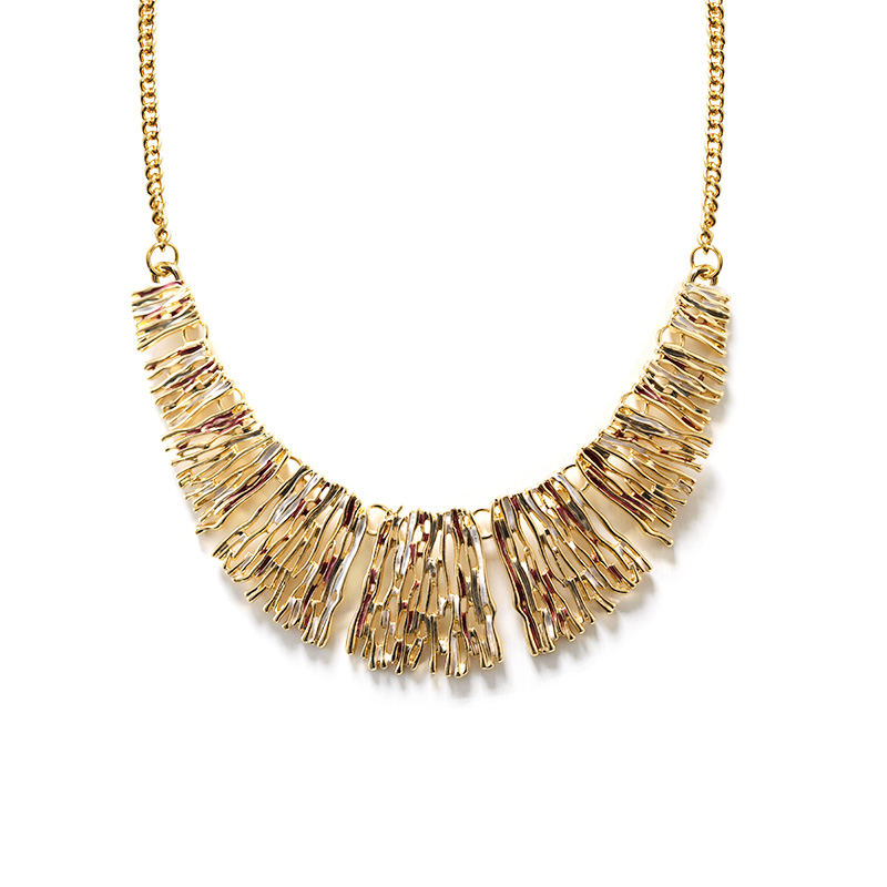 COLLANA CON LAMELLE SMALTATE EFFETTO FRANGE - SW25116C450