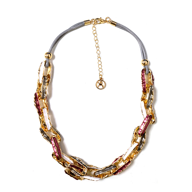 COLLANA A CATENA CON MAGLIE SMALTATE - SW25116C455