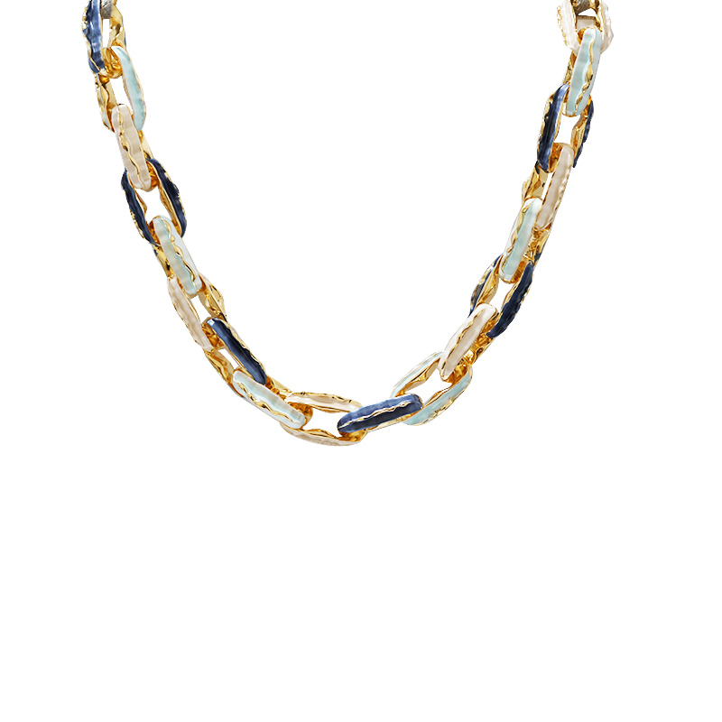 COLLANA A CATENA CON MAGLIE SMALTATE - SW25116C455