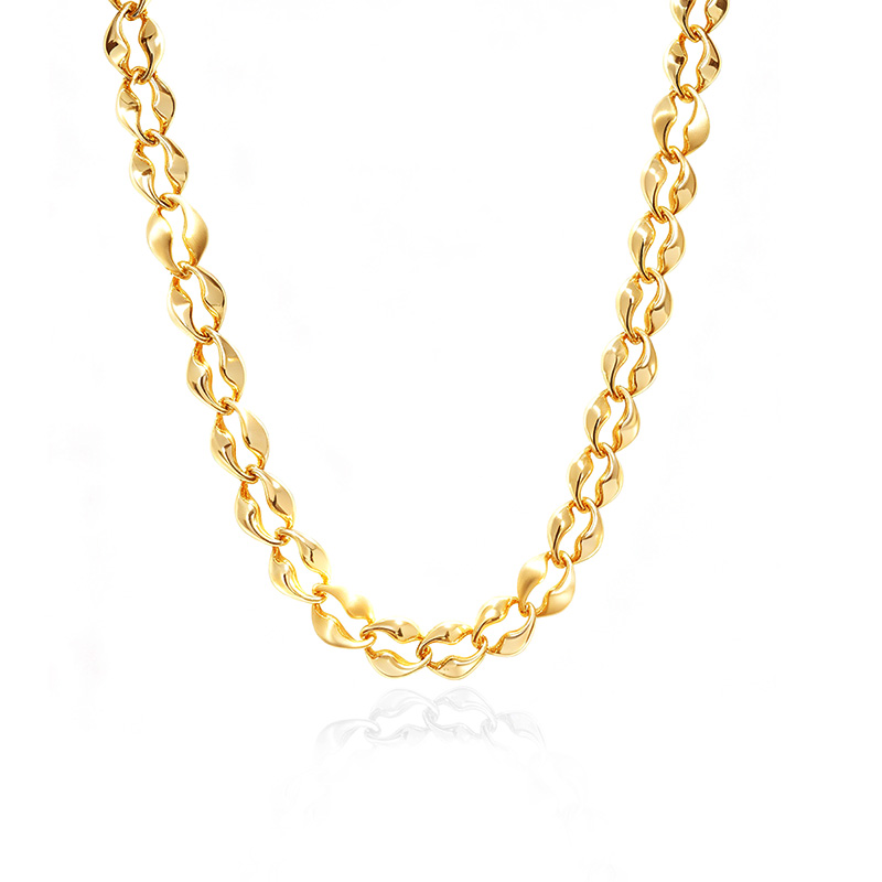 COLLANA A CATENA CON MAGLIE OVALI RITORTE - SW25116C505