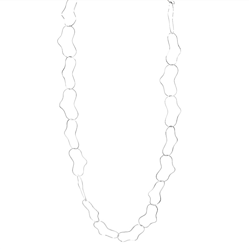 COLLANA LUNGA CATENA A MAGLIE ONDULATE - SW25116C509