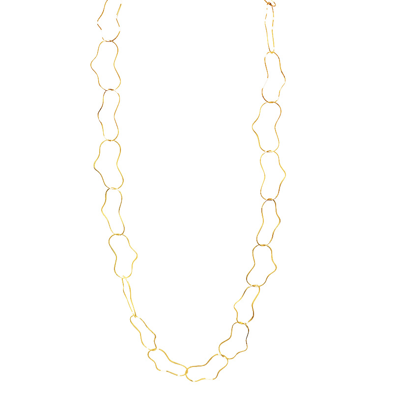 COLLANA LUNGA CATENA A MAGLIE ONDULATE - SW25116C509