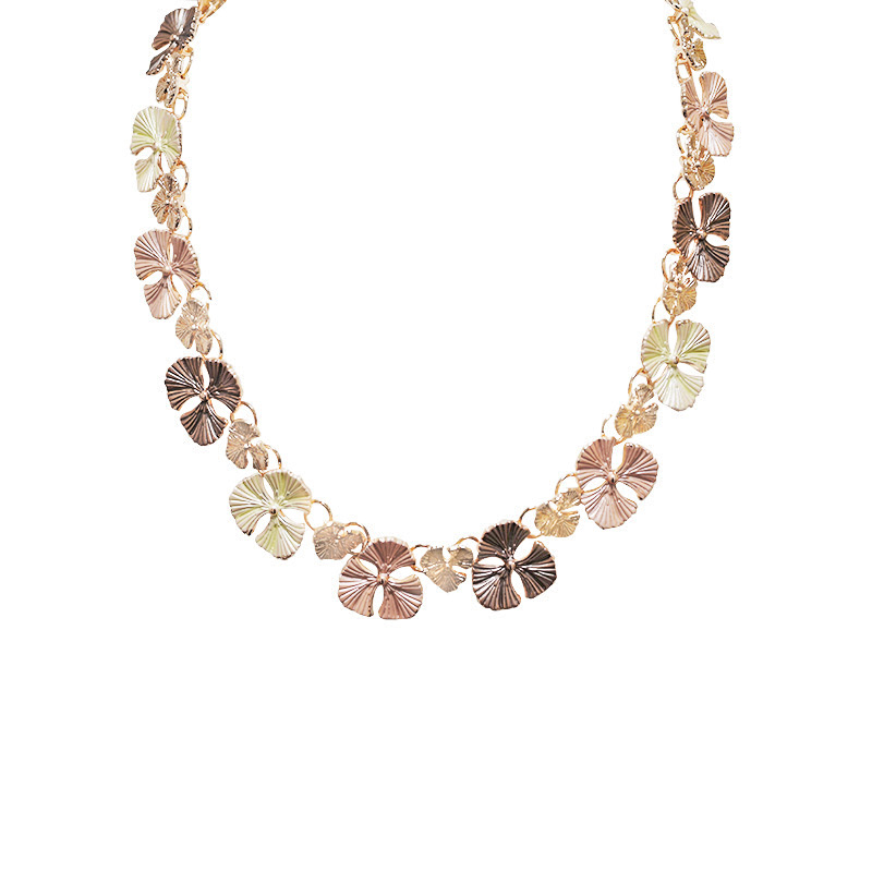 COLLANA CON FOGLIE DI GINKGO SMALTATE - SW25124C432