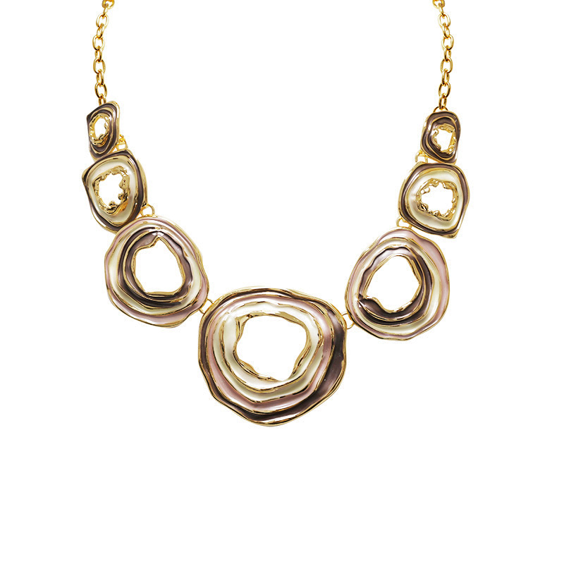 COLLANA CON CERCHI ORGANICI SMALTATI - SW25124C452