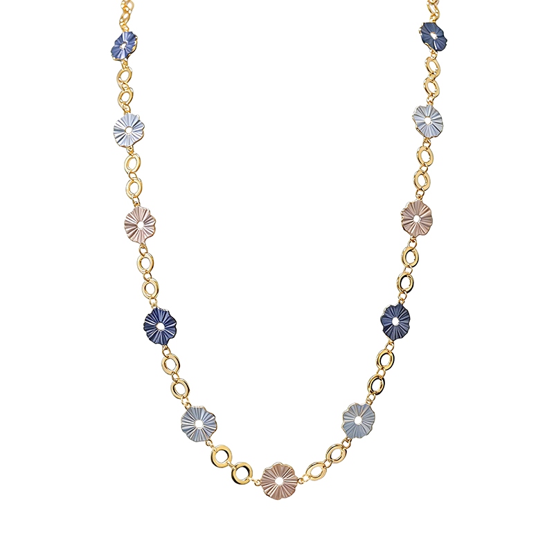 COLLANA LUNGA CON FIORELLINI SMALTATI - SW25124C454