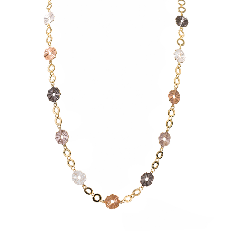 COLLANA LUNGA CON FIORELLINI SMALTATI - SW25124C454