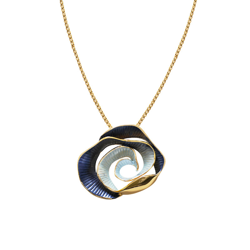 COLLANA CON CIONDOLO SPIRALE SMALTATA - SW2568C411